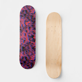 3D Retro Squiggle  Skateboard
