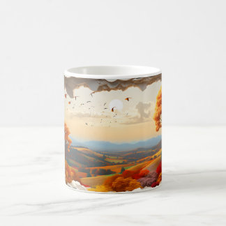 3D Rolling Hills in Autumn Mug Wrap Sublimation
