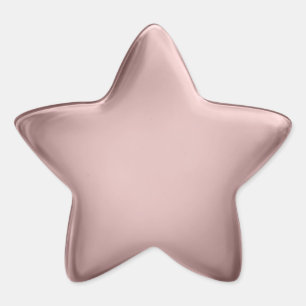3D Rose Gold Foil Award Achievement Medal Star Sticker