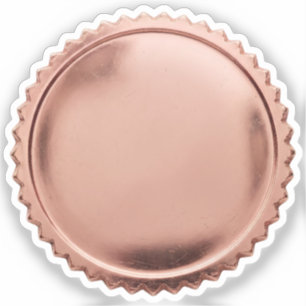 3D Rose Gold Foil Seal Starburst Award Medal
