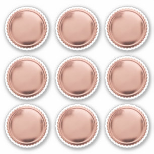 3D Rose Gold Foil Seal Starburst Award Medal 9x