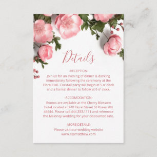 3D Roses Wildflowers White Enclosure Card