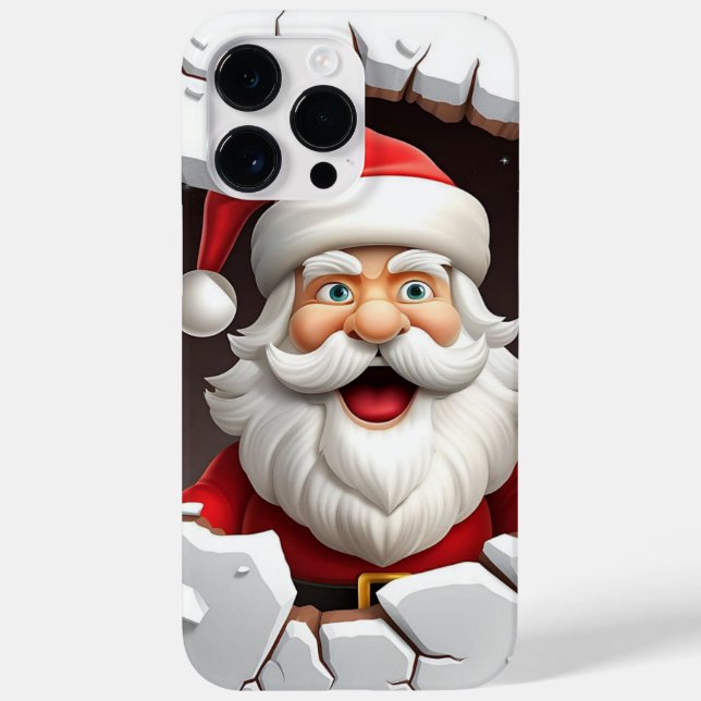 3D Santa Christmas Case-Mate iPhone Case (Back)