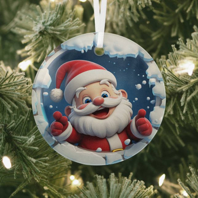 3D Santa Claus Christmas Ornament (Insitu)