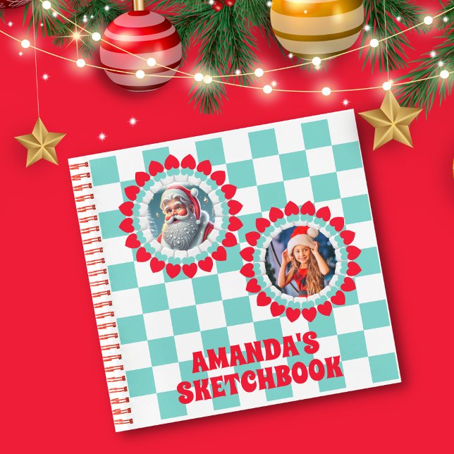 3D Santa Claus Christmas Personalised Kids Photo Notebook (Creator Uploaded)