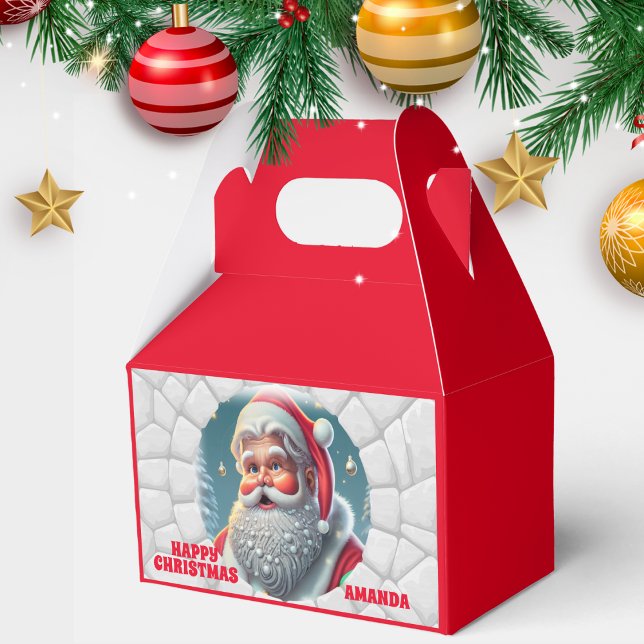 3D Santa Claus Christmas Red Holiday Favour Box (Creator Uploaded)