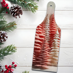 3D Scandinavian Winter Landscape Cutting Board