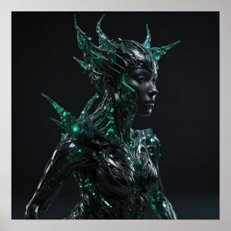 3D Sculpture Essence of Artificial Intelligence Poster