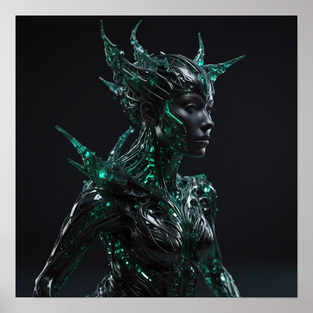 3D Sculpture Essence of Artificial Intelligence Poster (Front)