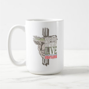 3D Shadow Cross Sacrificial Lamb Born To Die Coffee Mug