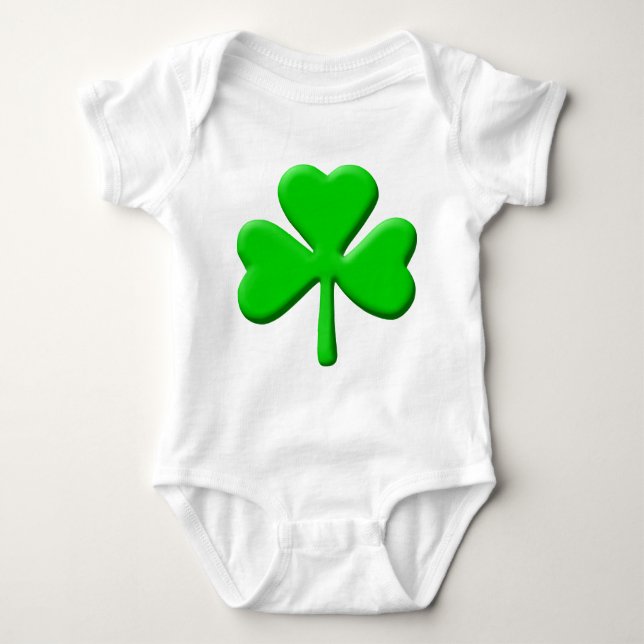 3d Shamrock Baby Bodysuit (Front)