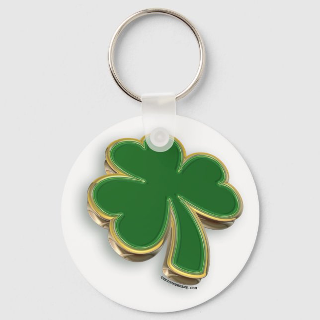 3D Shamrock Key Ring (Front)