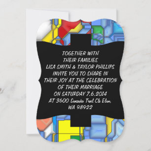 3D shapes Invitation