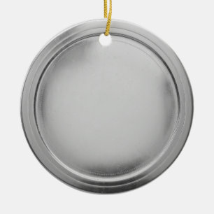 3D Silver Foil Seal Elegant Excellence Award Medal Ceramic Ornament