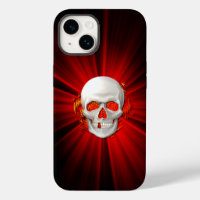 3D Skull in Glowing Fire