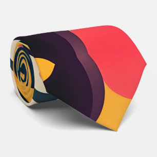 3D Smile Faces Yellow Colourful Pattern Tie