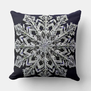 3d snowflake cushion