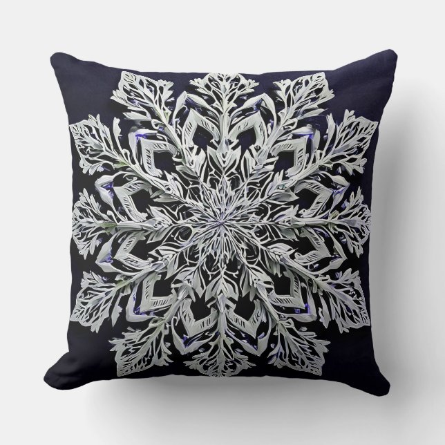 3d snowflake cushion (Front)