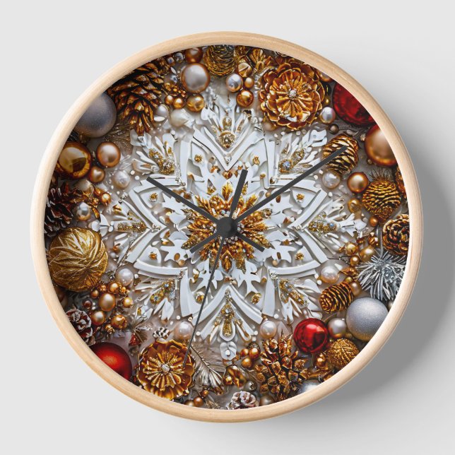 3d snowflake ornament clock (Front)