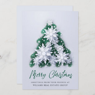 3D Snowflakes Christmas Corporate Greeting Holiday Card