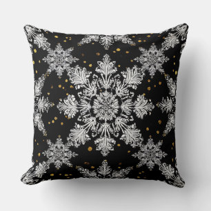 3d snowflakes cushion