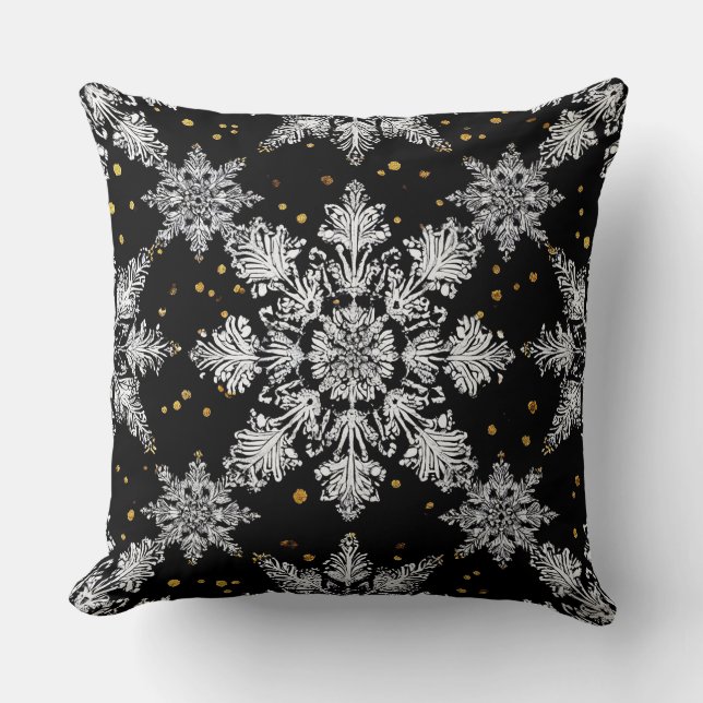 3d snowflakes cushion (Front)