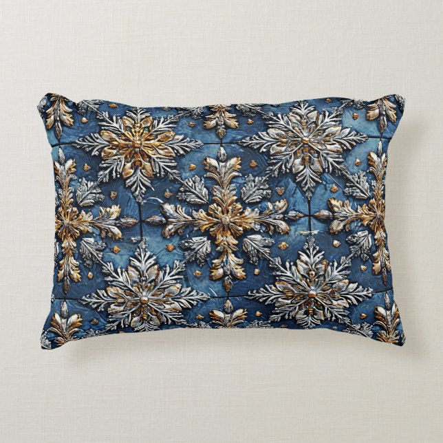 3d snowflakes decorative cushion (Front)