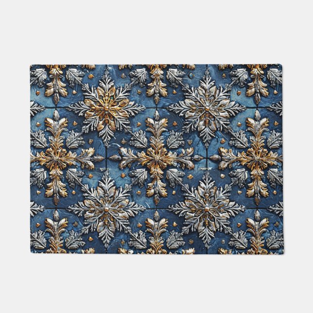 3d snowflakes doormat (Front)