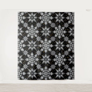 3d snowflakes tapestry