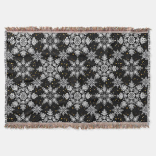 3d snowflakes throw blanket