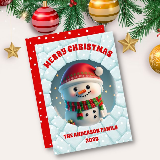 3D Snowman Christmas Holiday Card (Creator Uploaded)