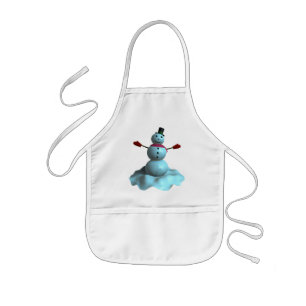 3D Snowman Kids Apron