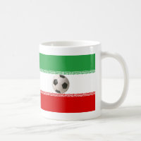 3D soccer ball with Iranian flag