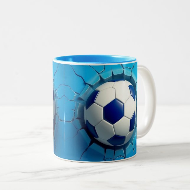 3d soccer mug wrap, 3d design mug wrap (Front Right)