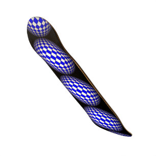 3D Sphere Crazy Black and Blue Skateboard