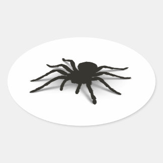 3D Spider Oval Sticker
