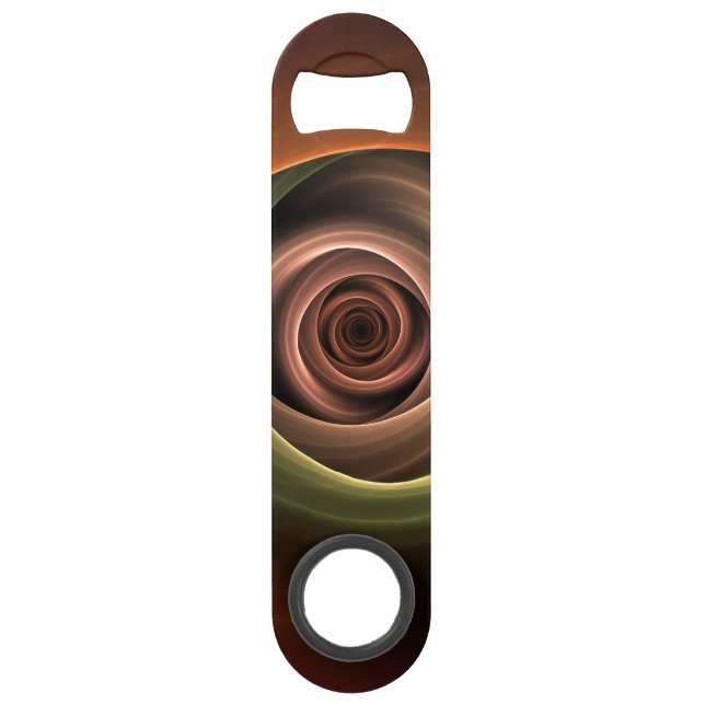 3D Spiral Abstract Warm Colours Modern Fractal Art (Front)