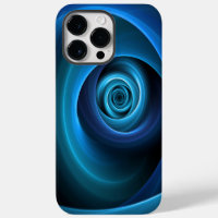 3D Spiral Blue Colours Modern Abstract Fractal Art