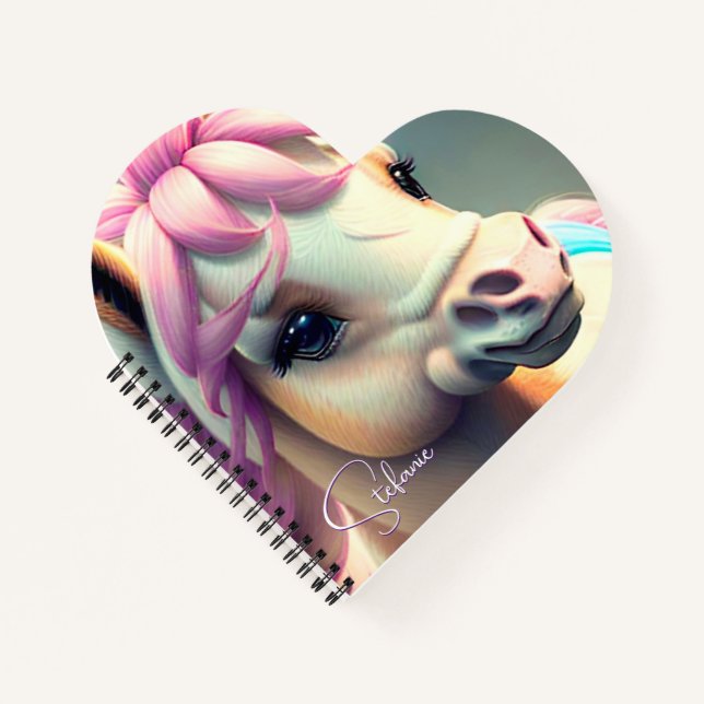 3D Spirit Pony 1 Heart Notebook (Front)