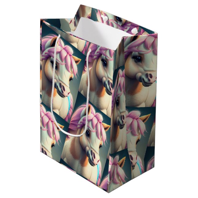 3D Spirit Pony 1 Medium Gift Bag (Front Angled)