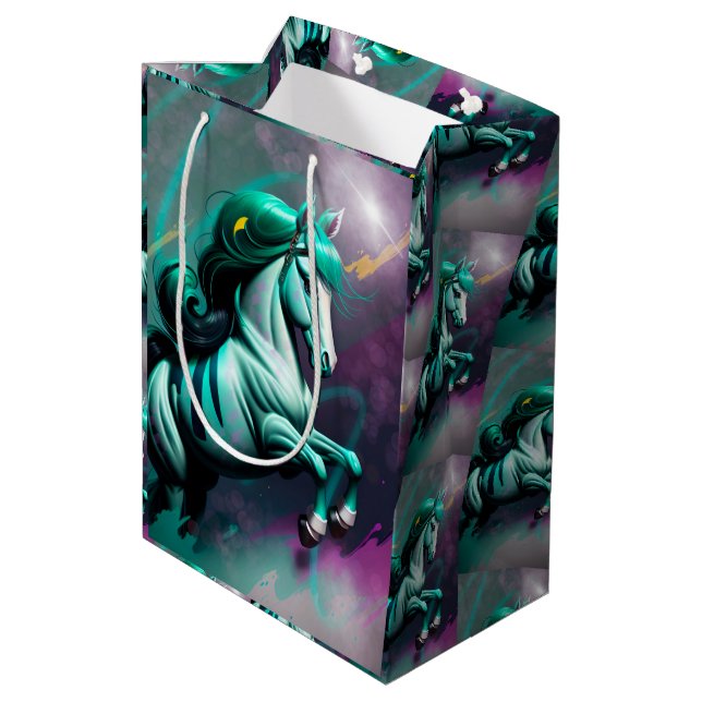 3D Spirit Pony 24 Medium Gift Bag (Back Angled)