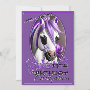 3D Spirit Pony 35 Birthday Invitation