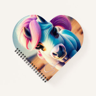 3D Spirit Pony 4 Heart Notebook
