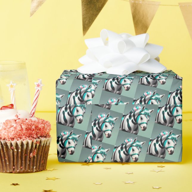 3D Spirit Pony 7 Wrapping Paper (Birthday Party)
