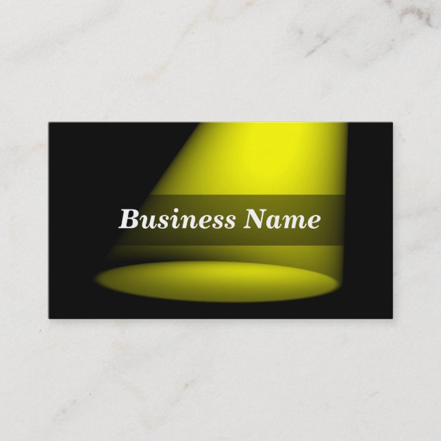 3D Spotlight (Yellow) Business Card (Front)