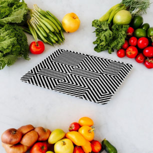 3d Square Illusion Pattern Cutting Board