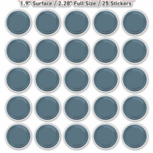 3D Steel Blue Seals Foil Starburst Award Medal x25