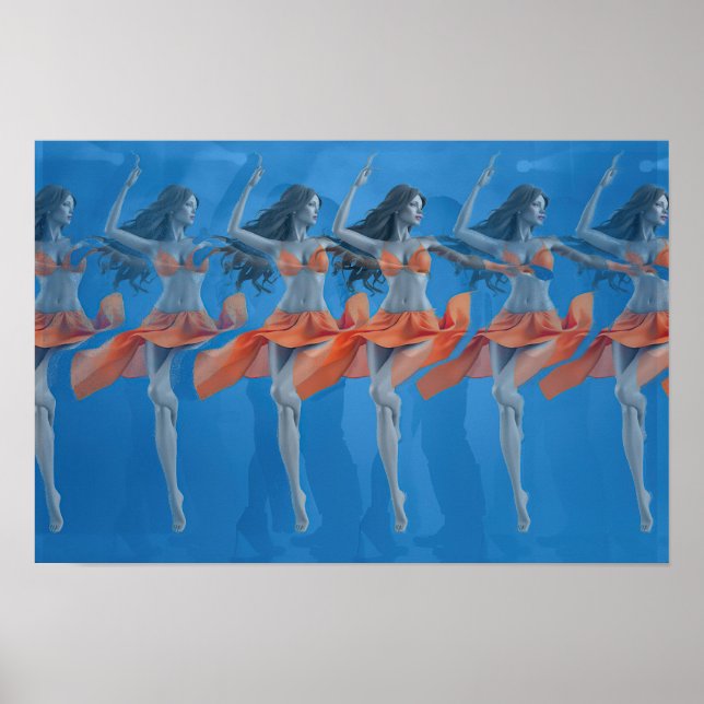 3D Stereogram Dancer Poster (Front)