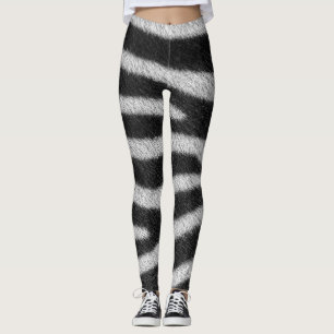 3d Stunning Animal pattern in Zebra skin design Leggings