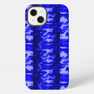 3D Stylish Blue Woodland Camo iPhone Case